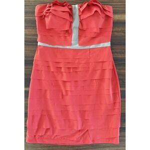 Gianni Bini Strapless Dress‎ Size S Blood Orange